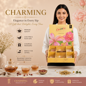 Luxury Ceramic Tea Cup Gift Set Custom Logo Screen Printed Paper Gift <b>Box</b> Floral Packaging Made Delhi Homeware for Tea Gifting - Product Image 6
