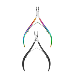 Coupe-cuticules droit multicolore à revêtement titane, double ressort, en acier inoxydable de qualité chirurgicale, marque privée - Product Image 6