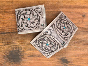 Nouvelle tendance en cuir usiné à la main hommes portefeuille longue fermeture éclair Offre Spéciale mode gris couleur élégant porte-monnaie cadeau pour lui - Product Image 4