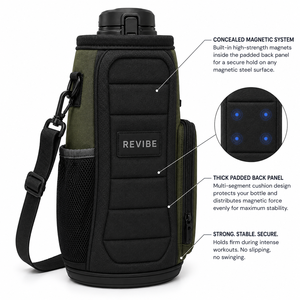 Sac de sport magnétique compact multi-poches avec porte-bouteille, accessoires d'entraînement en nylon 30-40L, écologique, marque privée, vente en gros - Product Image 3