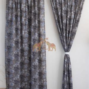 Rideaux traditionnels indiens faits à la main, motif floral imprimé, rideaux de fenêtre pour le salon - Product Image 2