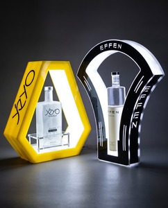 Premium Modern Small Wine <b>Floating</b> Stand for Acrylic Rack Glossy Finish Single Bottles Compact Elegant Display - Product Image 4