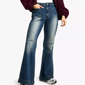 Pantalon en jean pour femme à prix abordable, idéal pour l'extérieur, style décontracté, fabrication professionnelle, nouveau modèle élégant avec strass - Product Image 2