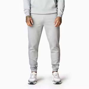 Ensemble de survêtement 2 en 1 pour homme, gris clair, à capuche, coupe-vent, manches longues, couleur unie, décontracté, automne, respirant, coton, coupe régulière - Product Image 3