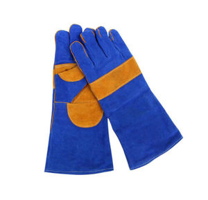 Highly Durable Double Layer Full Leather Welding <b>Gloves</b> Slip Resistant Golden <b>Driver</b> <b>Gloves</b> Heat Insulating Anti Static - Product Image 4