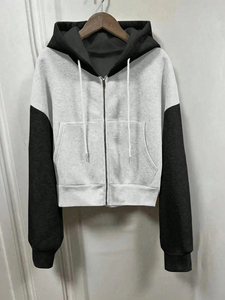 Womens <b>zip</b> <b>up</b> hoodie lightweight cotton blend long sleeve fashion activewear <b>jacket</b> ideal for <b>gym</b> or daily wear - Product Image 5