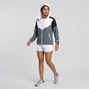 Wholesale Custom <b>Men's</b> 3-Piece Nylon Lightweight Tracksuit Set Hooded Windbreaker <b>Jacket</b> T-Shirt Shorts Gym Running Sports - Product Image 3