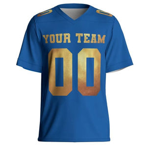 Trending Mens Mesh Football Jersey V Neck <b>Sparkly</b> Number Print Streetwear Sports <b>Top</b> OEM Wholesale American Football Jersey - Product Image 2