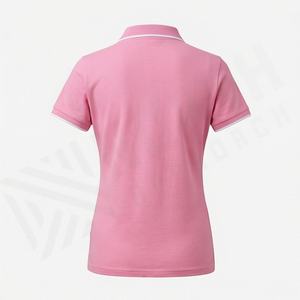 Polo en coton doux personnalisé, vente directe d'usine, col montant côtelé, 100% coton, pour femme, idéal pour le golf - Product Image 2