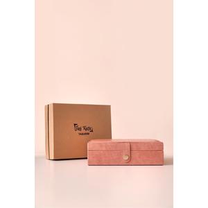 Portagioie in pelle-elegante organizzatore di gioielli in pelle