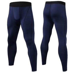 Custom Wholesale Mens Gym Fitness <b>Slim</b> Fit Sweatpants High Stretch Elastic Waist Quick Dry Compression <b>Leggings</b> Full Length - Product Image 6