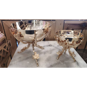 Black Color Marble Round Shape <b>Top</b> With High Grade Gold Plated Butterflies Designer Base Food Items Serving Luxury Bowls Supply - Product Image 5