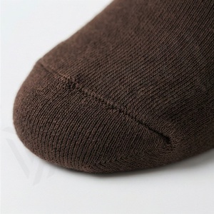 Brown Crew <b>Socks</b> Solid Color Knitted Cotton Breathable Daily Wear Adult Autumn Casual <b>Socks</b> - Product Image 6