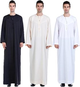 Túnica Árabe Islámica OEM 2026 de Alta Calidad para Hombre, Tallas Grandes, Manga Corta, Color Sólido, Ligera y Transpirable - Product Image 1