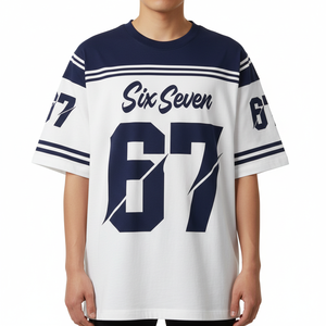 Nueva Camiseta de Fútbol Sublimada, Personalizada con Nombre y Número del Equipo, Cuello en V, Estilo Retro Americano, para Adultos - Product Image 3