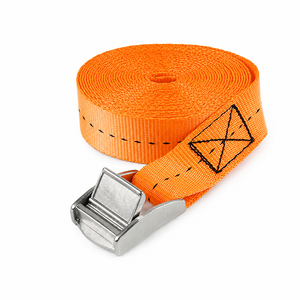 Sangle de cargaison en polyester 25 mm 250 kg avec boucle à came sans crochet pour le transport logistique et la fixation de charge – Vente directe usine - Product Image 1