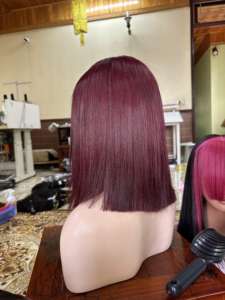 Perruques Bob en Cheveux Humains Vietnamiens pour Femmes, Densité 200%, Fermeture en Dentelle 2*6, Couleur Bourgogne, Lisse Naturel - Product Image 5