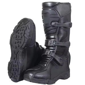 Motorcycle Riding <b>Boots</b> Armored Leather Biker <b>Boots</b> Side Zipper Anti Slip Sole Touring Motorbike <b>Boots</b> for Men & Women - Product Image 1