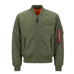 <b>Winter</b> Use Canvas Stand Collar Zipper Front Long Sleeve Custom Logo Printed <b>Waterproof</b> & Windproof Bomber <b>Jackets</b> for Adult - Product Image 6