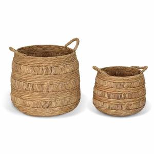 Paniers en jacinthe d'eau, paniers écologiques, dernières nouveautés, paniers de rangement tissés à la main - Product Image 5