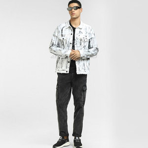 Veste en jean confortable et tendance pour homme, streetwear décontracté d'hiver, légère, manches longues, écologique, séchage rapide, 100% coton, pour l'extérieur - Product Image 3