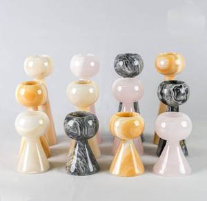 Support de bougie en résine tourbillonnée fait main, porte-bougie chauffe-plat en résine, vaisselle, décoration intérieure, décoration de Noël, cadeaux au meilleur prix - Product Image 2