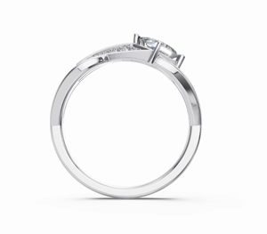 Bague en or massif avec diamants 9, 14, 18 carats, finition or jaune, rose, blanc, bijoux fins en diamants, alliance de mariage et de fiançailles en or - Product Image 4