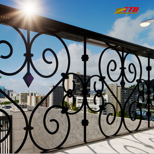 Barandilla de Hierro para Exteriores, Barandilla de Balcón de Hierro, Barandilla Decorativa de Hierro, Barandilla de Hierro Moderna Personalizada, Forjada a Mano y con Recubrimiento en Polvo - Product Image 5