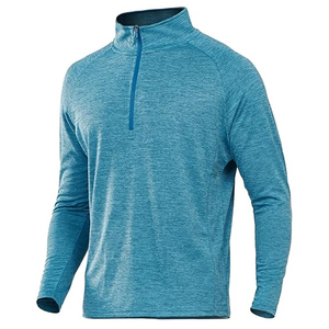 Camisa Personalizada de Manga Larga con Cierre de Cremallera para Hombre |   Suéter Deportivo Elástico y Transpirable |   Entrenamiento de Golf Digital Ecológico - Product Image 1