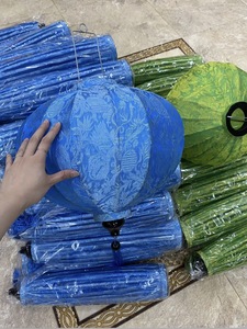 Lanterne en bambou artisanale du Vietnam, en satin, pour restaurant, fête, décoration de mariage, à suspendre, avec housse en tissu de soie DIY, colorée, vente en gros, exportation - Product Image 4