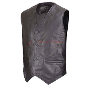 Gilet d'hiver en cuir véritable de qualité supérieure, personnalisable et respirant, pour homme, en vente en ligne - Product Image 5