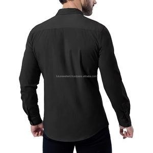 Vente en gros Nouveau design Oem Chemises habillées respirantes pour hommes, manches longues, coupe ajustée solide, les mieux notées avec une couleur personnalisée - Product Image 2