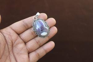 Colgante de Amatista con Plata 925, Joyería Tribal Hecha a Mano, Collar Boho, Regalo Único para Mamá - Product Image 5