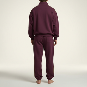 Conjunto Deportivo Informal de Algodón Unisex con Cierre de Cremallera, Proveedor de Marca Privada OEM - Product Image 3