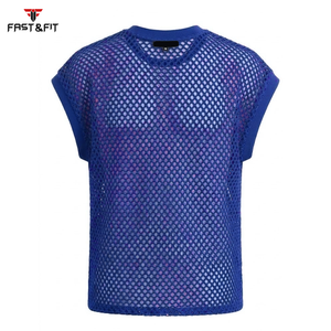 Prix d'usine – Nouveaux débardeurs de sport respirants en maille pour hommes – Gilets transparents en maille pour hommes en promotion - Product Image 2