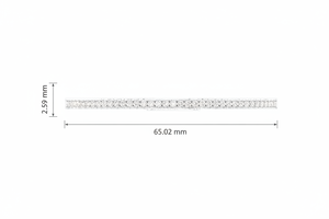 Brazalete redondo flexible de medio camino para mujer de oro de 14 quilates con pulseras y brazaletes de moda chapados en rodio de diamante natural 3.00Ctw - Product Image 2