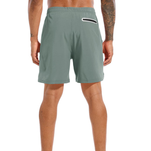 Shorts de Baño Casuales para Hombre, de Color Sólido, Secado Rápido, Cintura Elástica, Corte Medio, Poliéster - Product Image 2