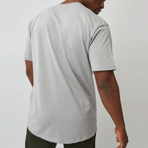 T-shirt uni à manches courtes col rond coupe classique LEDBURY International pour homme en tissu toile respirant à séchage rapide couleur unie décontracté - Product Image 6