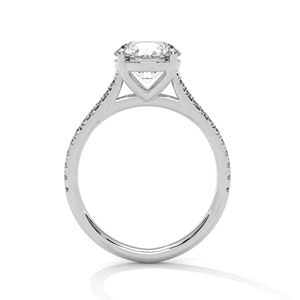 Bague solitaire en or 14 carats de qualité supérieure avec diamant moissanite, bague de fiançailles étincelante pour femmes - Product Image 3