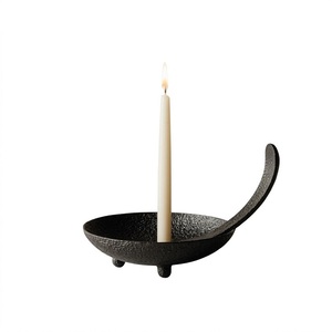 Indian Customized Vintage Design <b>Candlestick</b> Holder <b>Black</b> Iron Farmhouse Decor for Home Wedding Party Anniversary Housewarming - Product Image 2