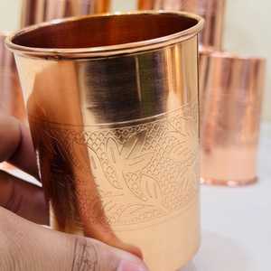 Nueva llegada: Copa de cobre con diseño de hojas en relieve para bar, copas de cobre retro para beber agua, estilo bohemio. - Product Image 2