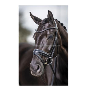 Brida de Carreras de Caballos de cuero indio portátil rojo, suave y resistente sillín de caballo, costura elegante, diseño de producto ecuestre - Product Image 6