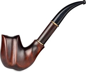 Pipe à tabac classique de collection, sculptée à la main en bois de poirier avec technique de miroir, compatible avec filtre de 9 mm (Dali) ALTAMASH CRAFT - Product Image 2