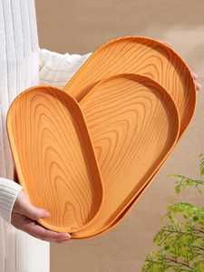 Hot Selling <b>Lazy</b> <b>Susan</b> Serving Tray Round Serving Tray in Acacia Wood with Handles Round Platter Dinner Serving Trays for Eating - Product Image 6