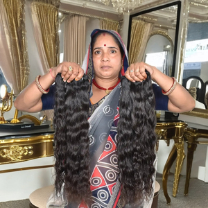 Extensions de cheveux humains 100% alignées sur les cuticules, vente en gros, cheveux lâches bouclés, cheveux indiens naturels, couleurs naturelles, styles bruts, fabricants - Product Image 3