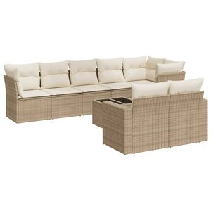 Conjunto de Sofás de Jardín de Mimbre Sintético, 6 Plazas, Muebles de Exterior Resistentes a la Intemperie, Diseño Contemporáneo - Product Image 4