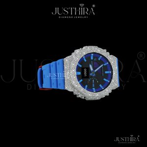 Reloj G-Shock de Lujo con Bisel de Diamantes Grandes de Dos Tonos y Moissanita VVS Premium de Última Generación, Cuarzo de Alta Calidad, Otros Relojes de Moda - Product Image 3