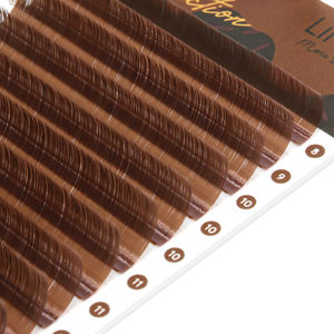 Extensiones de pestañas de visón rusas de volumen, color marrón claro, fácil de abanicar, al por mayor, 0.03 0.05 0.07, pedido a granel - Product Image 1