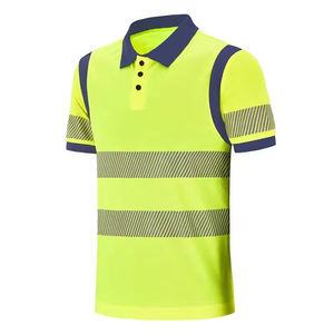 Camisetas Polo de Alta Visibilidad para Hombre, Reflectantes, Transpirables, para Trabajo en Exteriores, Camiseta de Seguridad, Camiseta Protectora para Trabajadores - Product Image 3