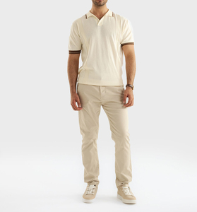 Nouveau Polo en Coton Tricoté Crème, Vente en Gros, Nouvelle Collection, Meilleure Qualité, Fabriqué au Pakistan, Polo Homme à Manches Courtes - Product Image 3